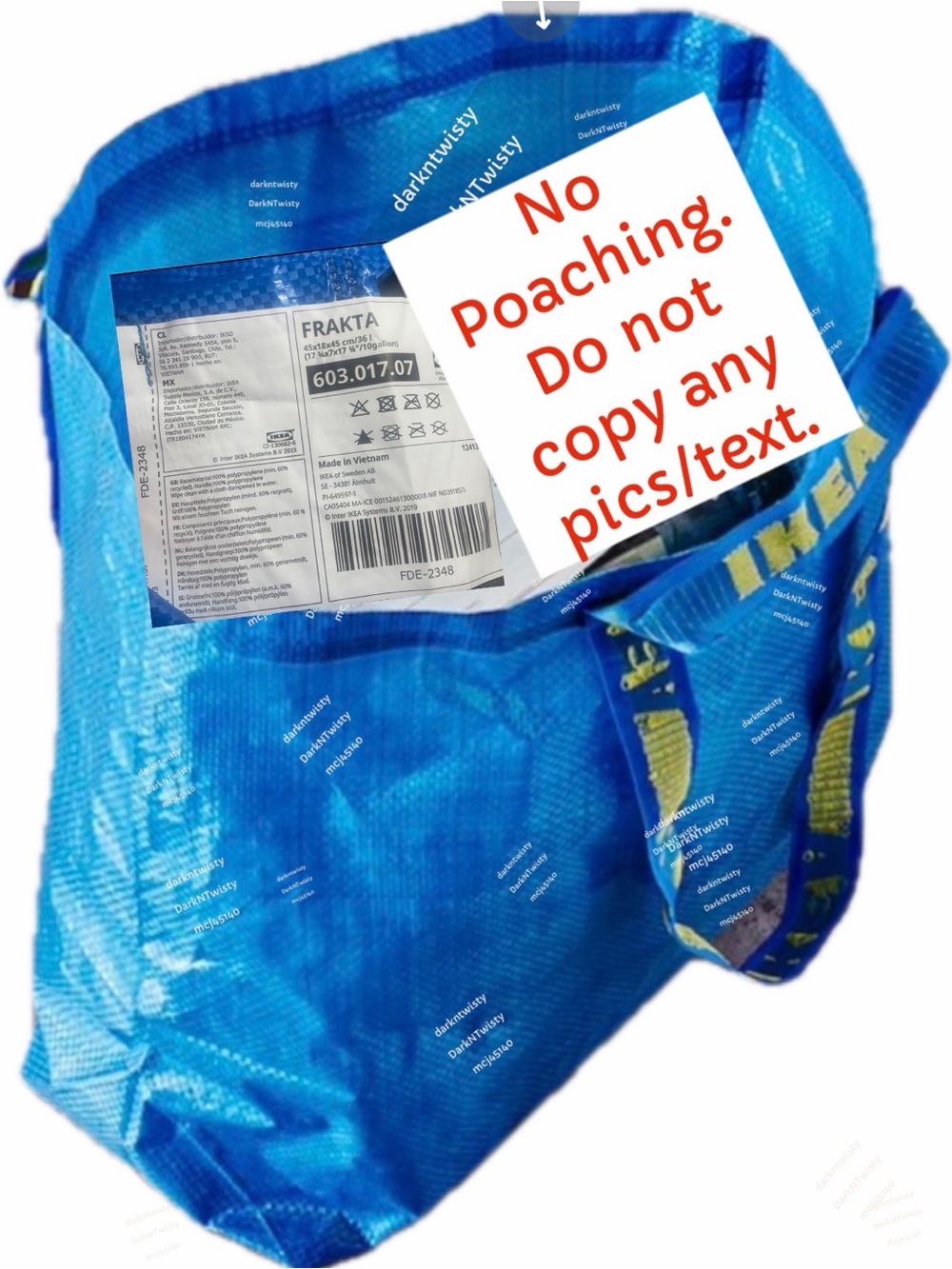 BRAND NEW FRAKTA 10 GALLON IKEA BAGS I USE THESE  EVERYTHING! One Bag Only